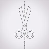 Scissors icon  symbol sign vector
