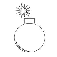 Bomb Icon  symbol sign vector