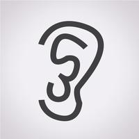 ear icon  symbol sign vector