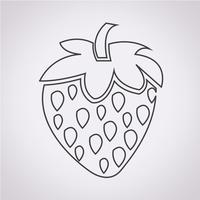 strawberry icon  symbol sign vector