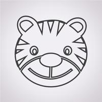 Tiger Icon  symbol sign vector