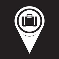 Map Pointer Luggage Icon vector