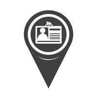 Map Pointer ID Card Icon vector