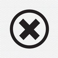 Delete Icon  symbol sign vector