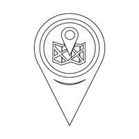 Icono de ubicación del puntero del mapa vector
