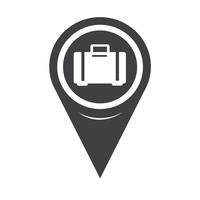 Mapa puntero icono de equipaje