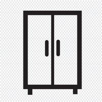 wardrobe icon  symbol sign vector