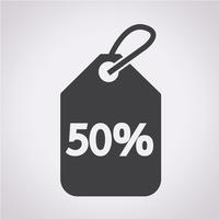 50  sale price tag icon  symbol sign vector
