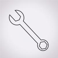 wrench icon  symbol sign vector