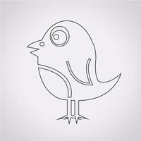 Icono de pájaro símbolo de signo vector