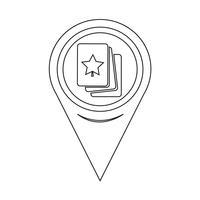 Map Pointer Playing Cards Icon vector