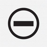 minus icon  symbol sign vector