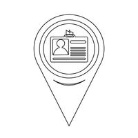 Map Pointer ID Card Icon vector