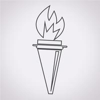 torch icon  symbol sign vector