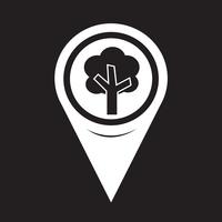 Map Pointer Tree icon vector