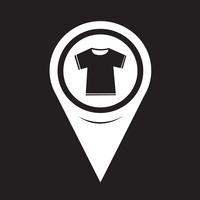 Map Pointer Tshirt Icon vector
