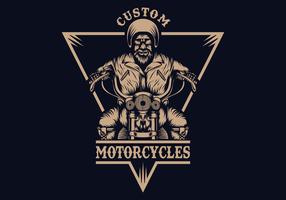 biker man badge vector illustration