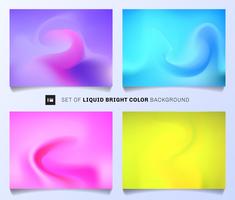 Set of liquid bright color background. Modern abstract covers layout design template. Vivid olors gradient you can use for annual report, poster,  banner web. vector
