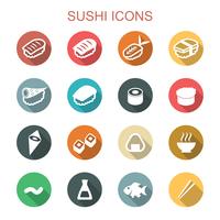 sushi long shadow icons