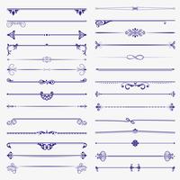 Large set of dividers. Vector calligraphic design elements and page decoration