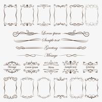 A large collection of frames and divider for processing your ideas, greeting, greeting card. vector