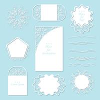 Set of lacy napkins. It can be used as frames, design for tags. Separators registration your ideas vector