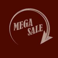 Mega sale. Imitation of embroidery to decorate your ideas. Vector