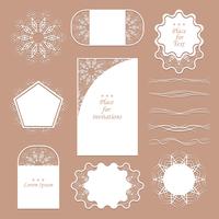 Set of lacy napkins. It can be used as frames, design for tags. Separators  registration  your ideas