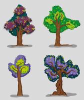 Set of forest trees vector