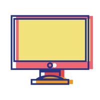 pantalla de ordenador a color tecnología electrónica vector