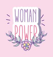 Woman power cartoon vector