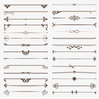 Large set of dividers. Vector  calligraphic design elements and page decoration