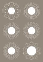 Collection of isolated white napkins. Stylish design. vector