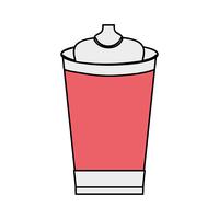 delicious fresh soda plastic cup vector