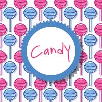 delicious sweet candy background design vector