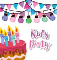 Kids party cartoon vector