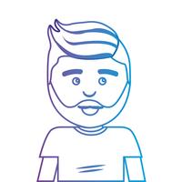 line man with hairstyle and t-shirt design vector