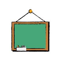 school blackboard with wood frame design vector