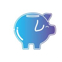line pig to save cash money