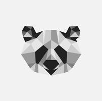 Creative minimal panda illustration vector png art