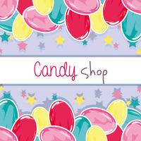 delicious sweet candy background design vector