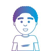 line man with hairstyle and t-shirt design vector