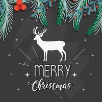 merry christmas decoration style to celebration vector