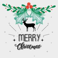 merry christmas decoration style to celebration vector