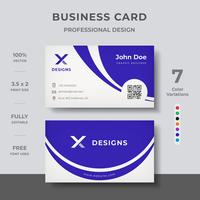 Diseño de tarjeta de visita corporativa vector