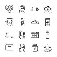 Fitness related icon set.Vector illustration vector