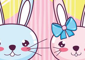 Cute kawaii cartoons vector