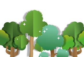 Paper art scenery vector