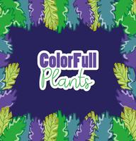 Colorful plants design vector