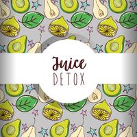 Jugo de fondo detox vector